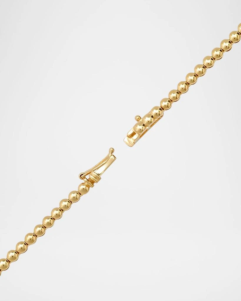Jennifer Meyer 18K Yellow Gold Mini Bezel Tennis Necklace with 3 Illusion Set Diamond Drops 3