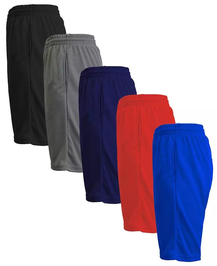 Galaxy By Harvic Men's 5-Pack Lightweight Breathable Moisture Wicking Mesh Shorts 3