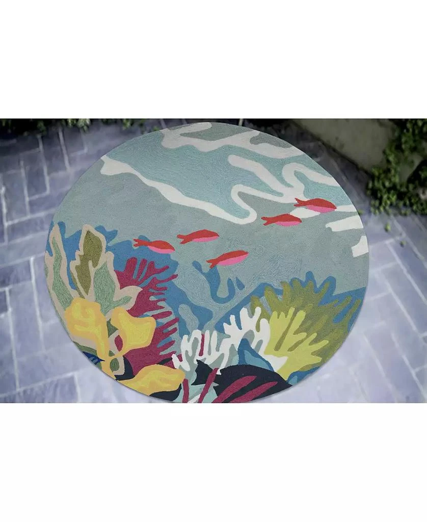 Liora Manne
 Ravella 2275 Ocean View Blue 5
 Indoor/Outdoor Round Area Rug 2