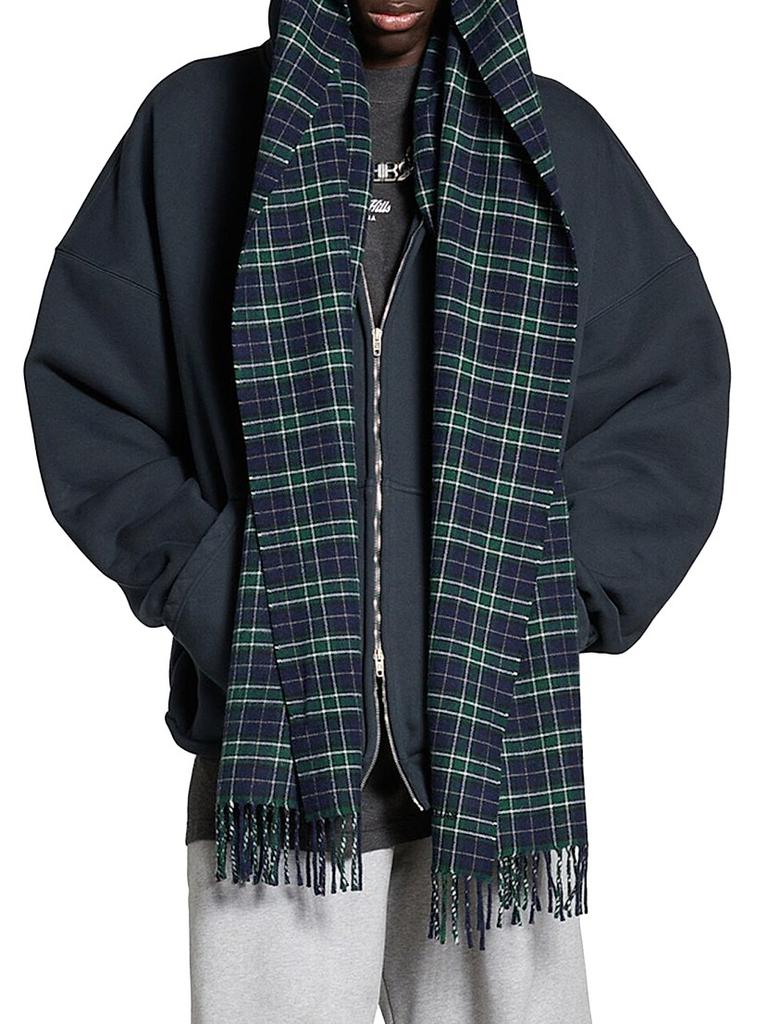 Balenciaga Unity Sports Icon Scarf Zip-Up Oversized Hoodie