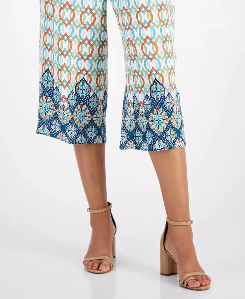 JM Collection Women's Linen Blend Ombré Print Cropped Pants, Created for Macy's 4