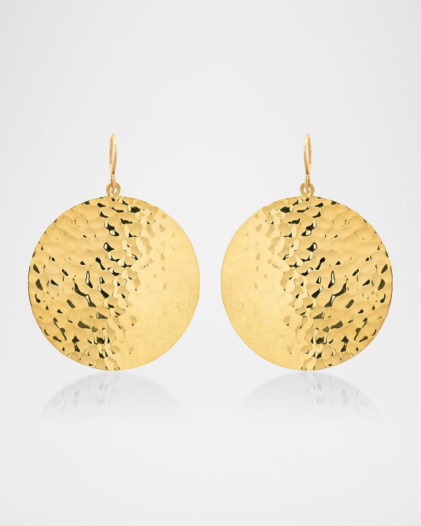 Jennifer Meyer 18K Yellow Gold Large Hammered Disc Earrings