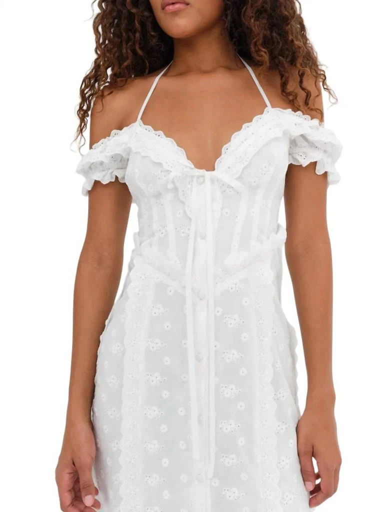 for Love & Lemons Marlowe Midi Dress In White 3