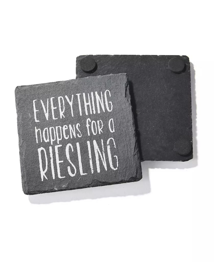 American Atelier 4 X 4" Sip Sip Hooray Slate Coasters Square Set, 4 Piece 3