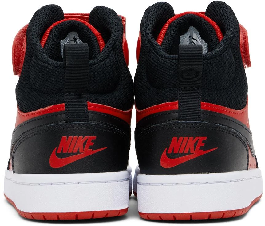 NIKE Kids Red & Black Court Borough Mid 2 Big Kids Sneakers 2