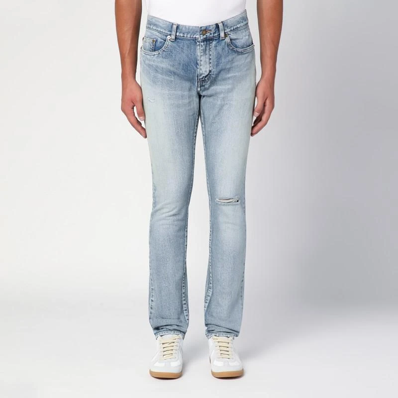 Yves Saint Laurent Light blue washed slim jeans 1