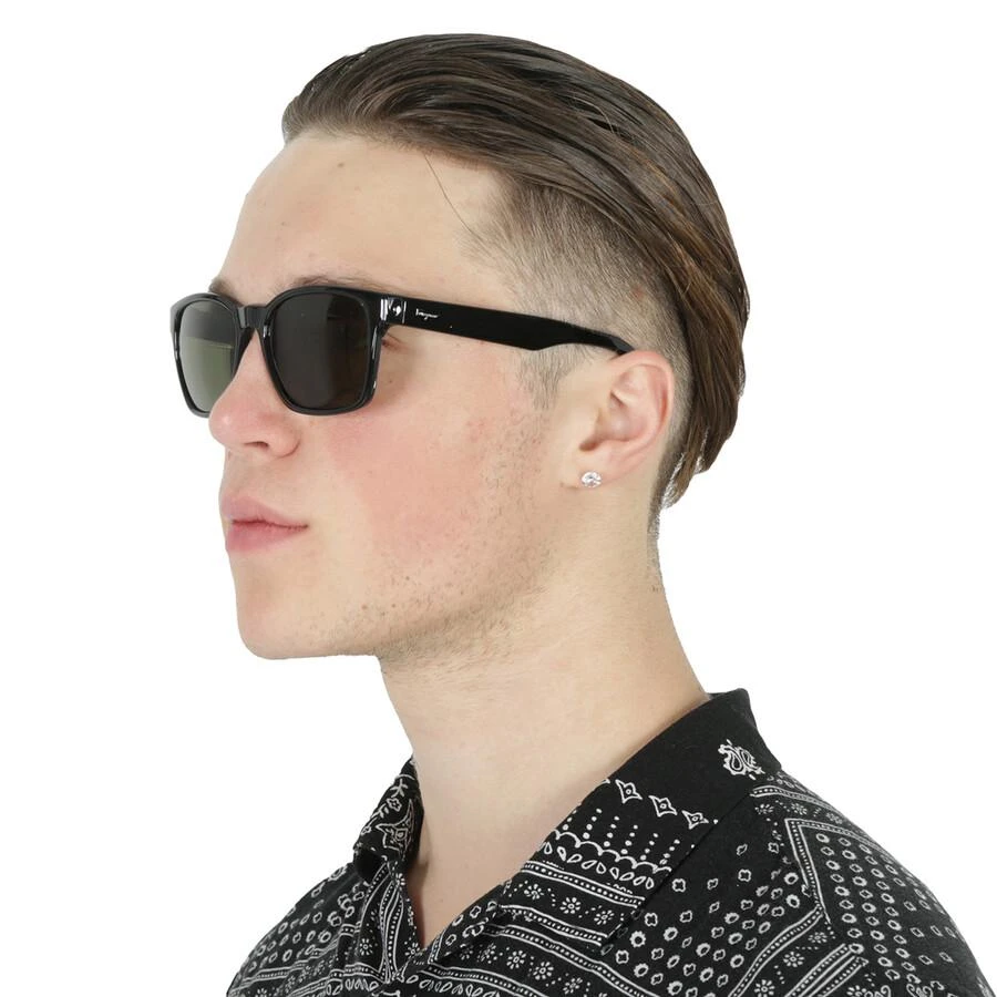 Salvatore Ferragamo Salvatore Ferragamo Green Square Unisex Sunglasses SF959S 001 55 2