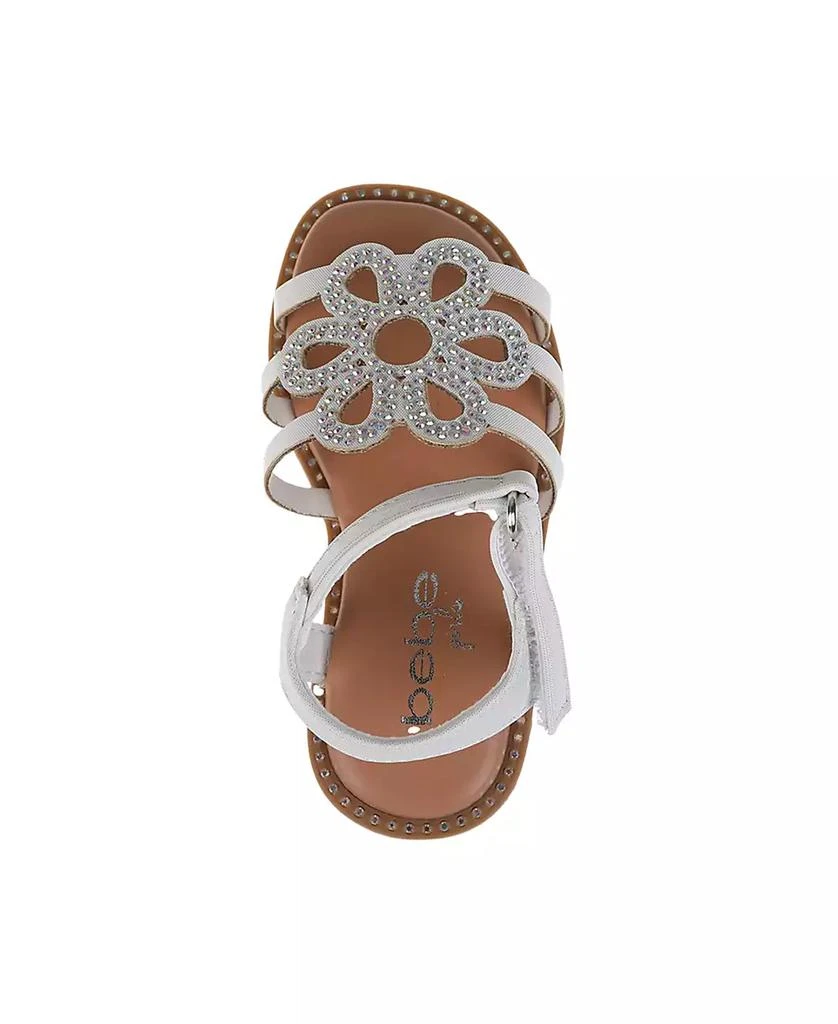 Bebe Toddler Girls Adhesive Strap with Flower Sandals 6