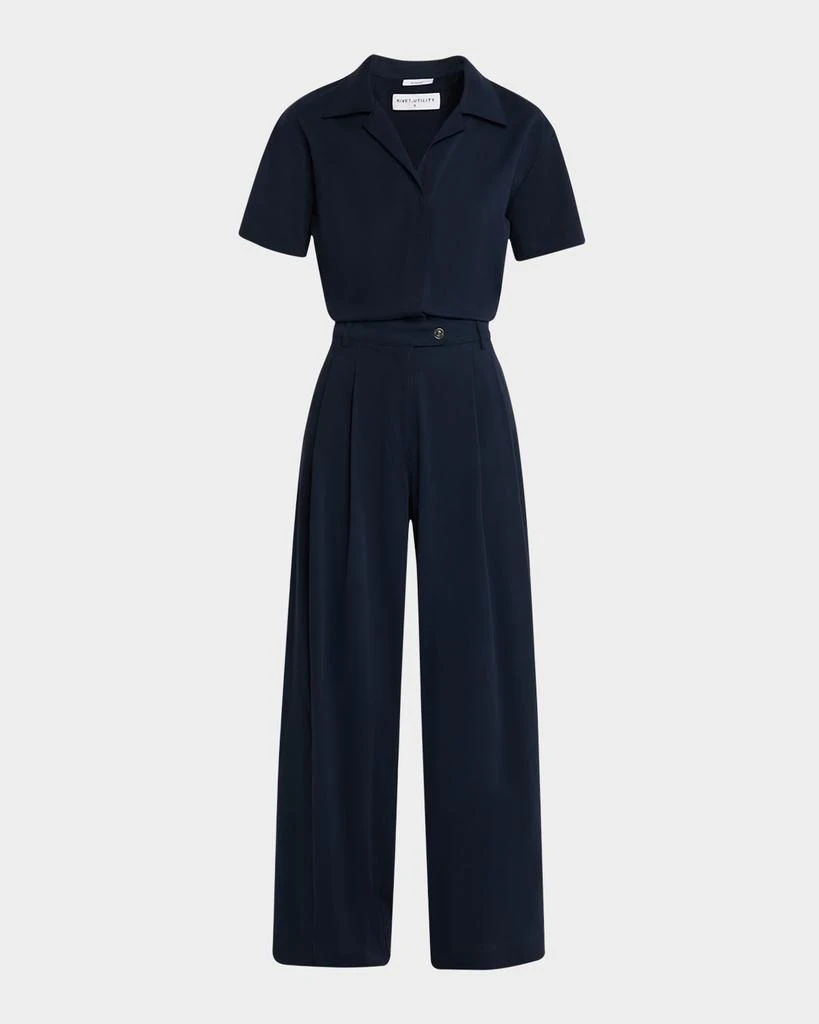 Rivet Utility Stylist Wide-Leg Twill Jumpsuit 1