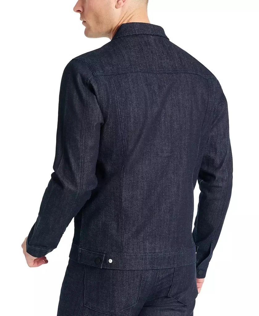 Kenneth Cole Men's Rinsed Denim Snap-Front Trucker Jacket 2