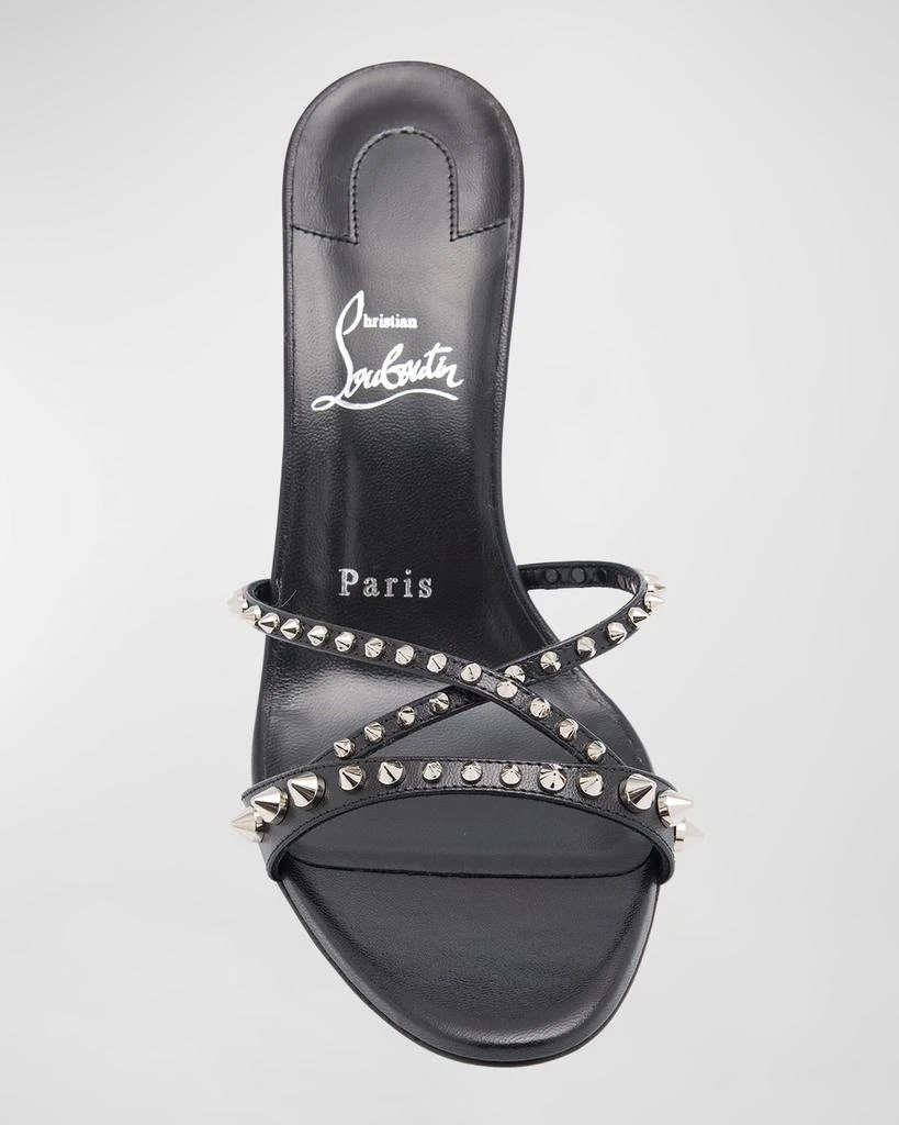 Christian Louboutin Tatoosh Spikes Red Sole Slide Sandals 6