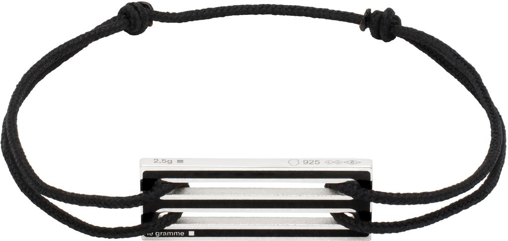 Le Gramme Black Lacquered Cord 'Le 2.5g' Bracelet