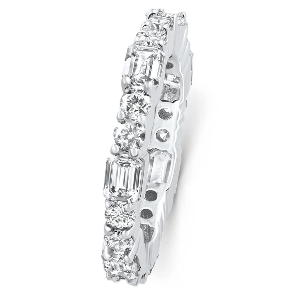 Pompeii3 3Ct Emerald
Round Cut Diamond Eternity Wedding Ring 14k Gold Lab Grown 2