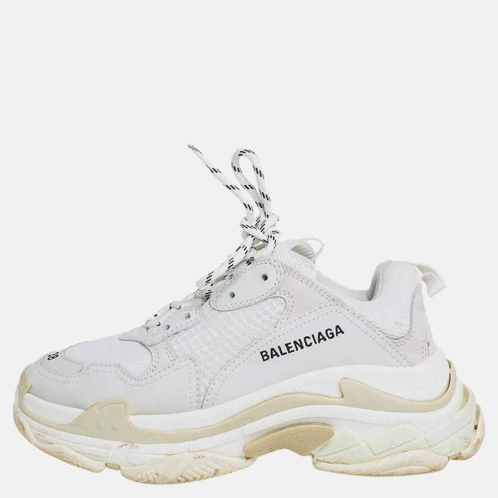 Balenciaga Balenciaga Grey Mesh And Leather Triple S Sneakers Size 38 1