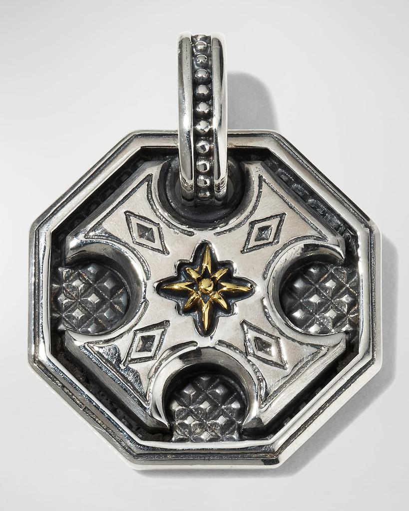 Konstantino Men's Axel Sterling Silver & Bronze Octagonal Pendant