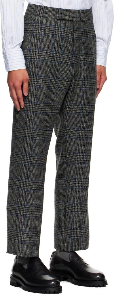 Thom Browne Gray Prince of Wales Hunting Tweed Trousers 2