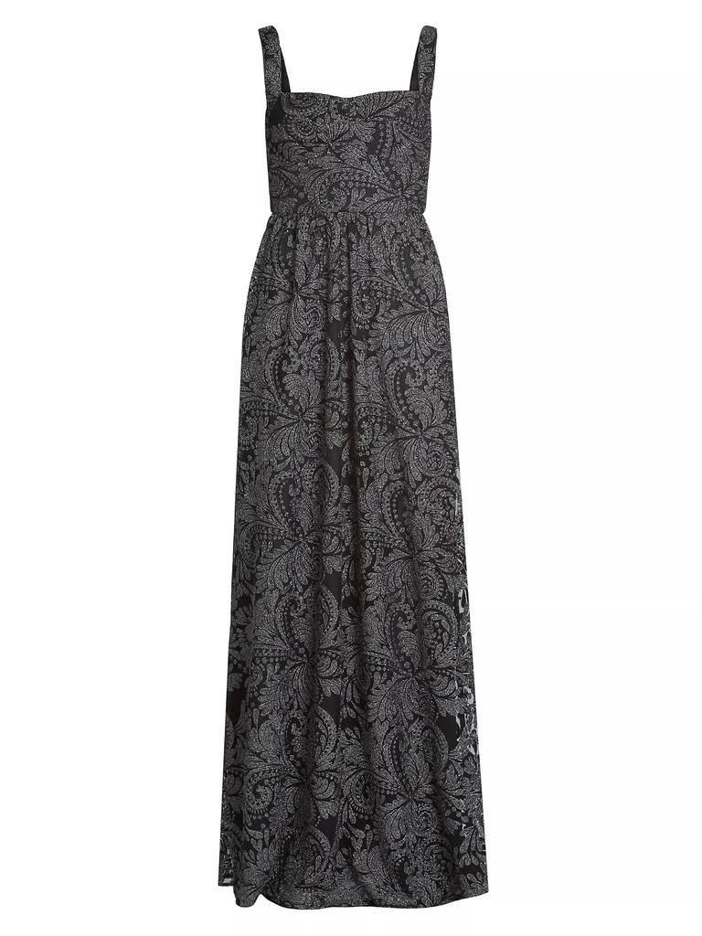Saloni Rachel Paisley Tulle Maxi Dress 1