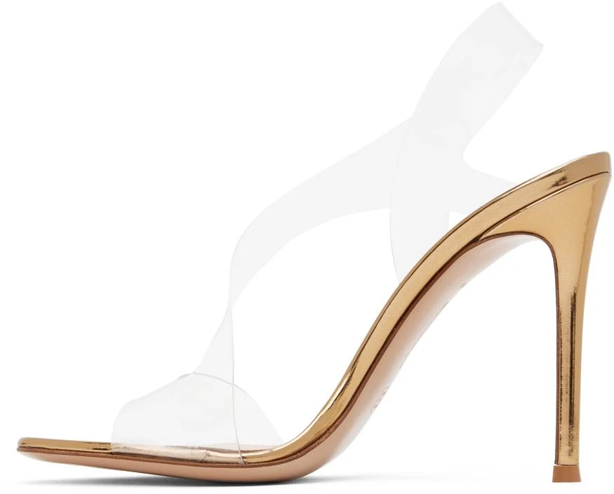 Gianvito Rossi Gold Metropolis Heeled Sandals 3