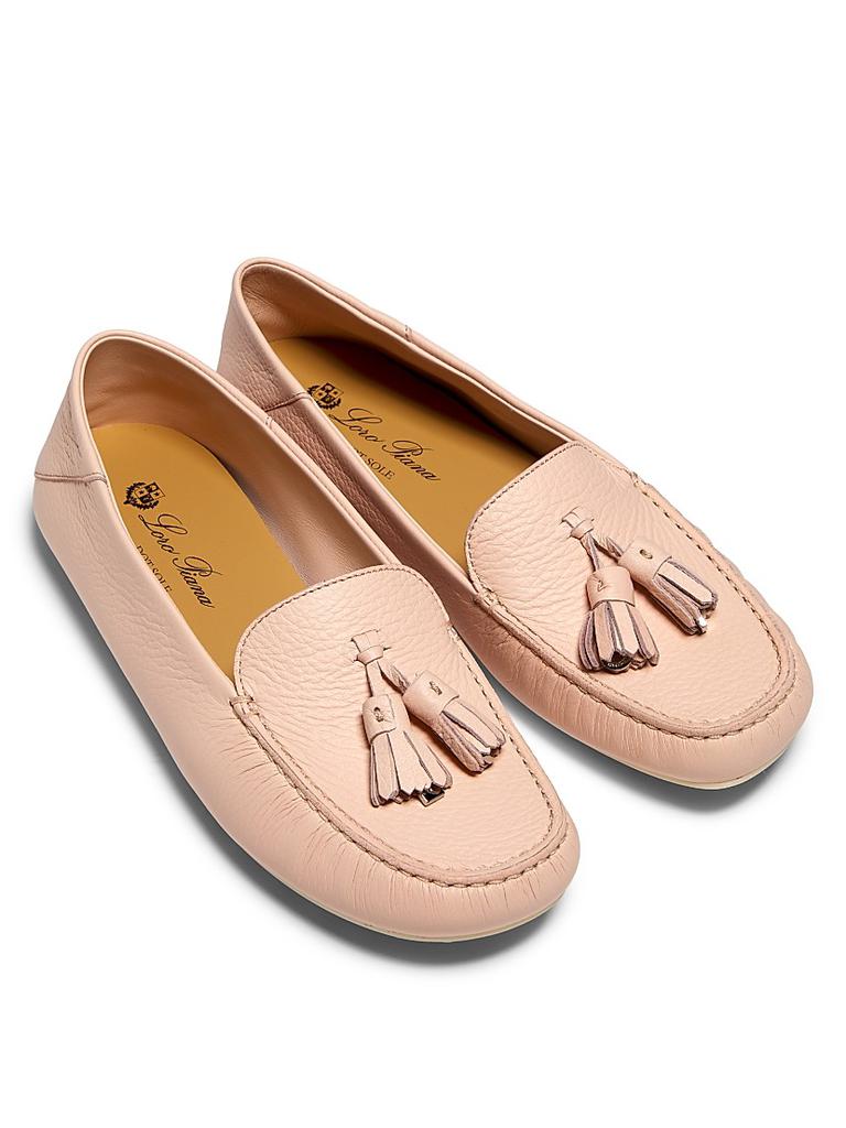 Loro Piana Dot Sole Leather Moccasin Loafers - Shoes - Free