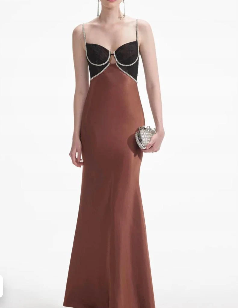 Self Portrait Self-Portrait - Satin Diamante Dress 1