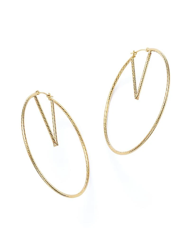 Bloomingdale's 14K Yellow Gold V-Hoop Earrings 1