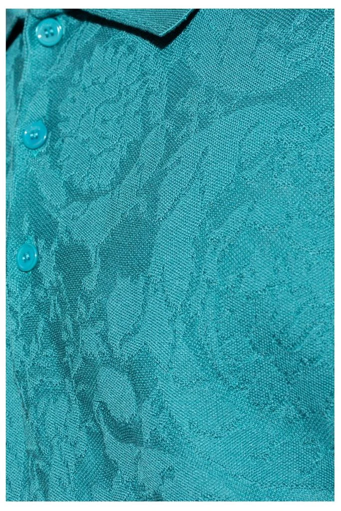 Versace Versace Barocco-Jacquard Short-Sleeved Polo Shirt 5