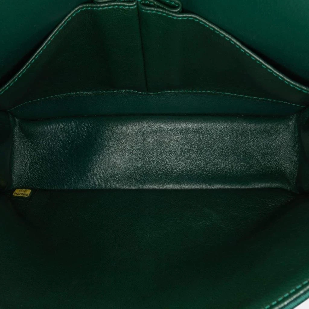 Chanel Chanel Green Cotton Medium Classic Jersey Double Flap Bag 7