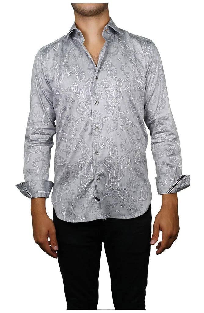 Zanella Paisley Inlay Print Long Sleeve Shirt 1