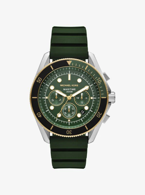 undefined Oversized Maritime Two-Tone and Silicone Watch 1