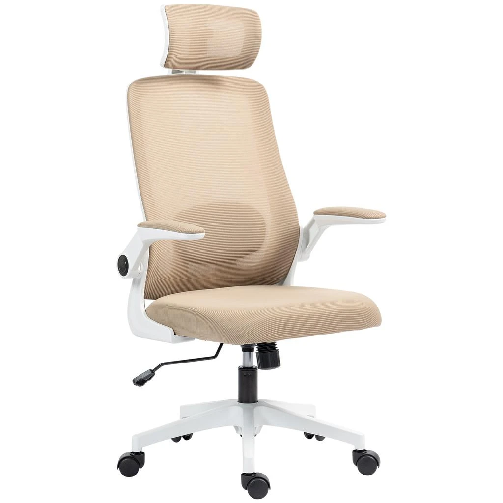 Hivvago Mesh Office Chair with Flip-Up Armrests and Adjustable Lumbar Support