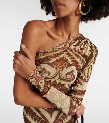 ETRO One-shoulder printed midi dress 4