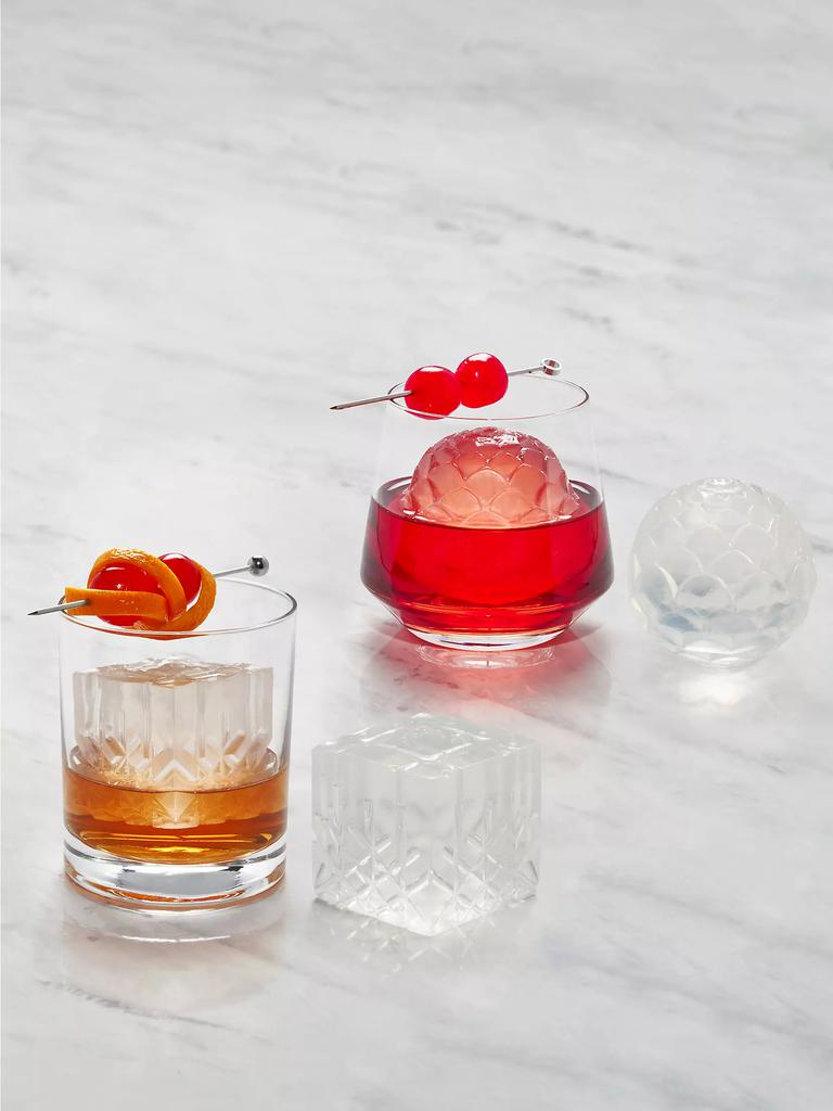 W&P Cocktail Ice Tray Set: Petal + Crystal