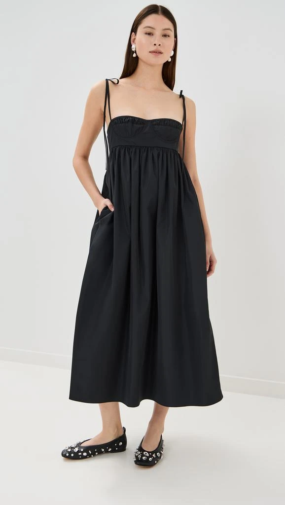 CECILIE BAHNSEN Alena Dress Recycled Faille Black 6