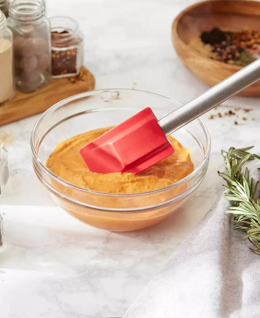 RSVP International Endurance Stainless Steel Silicone 10" x 2" Red Spatula 3