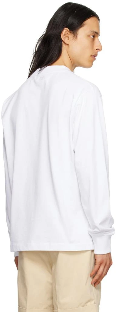 AMI Paris White Ami de Cœur Long Sleeve T-Shirt 3