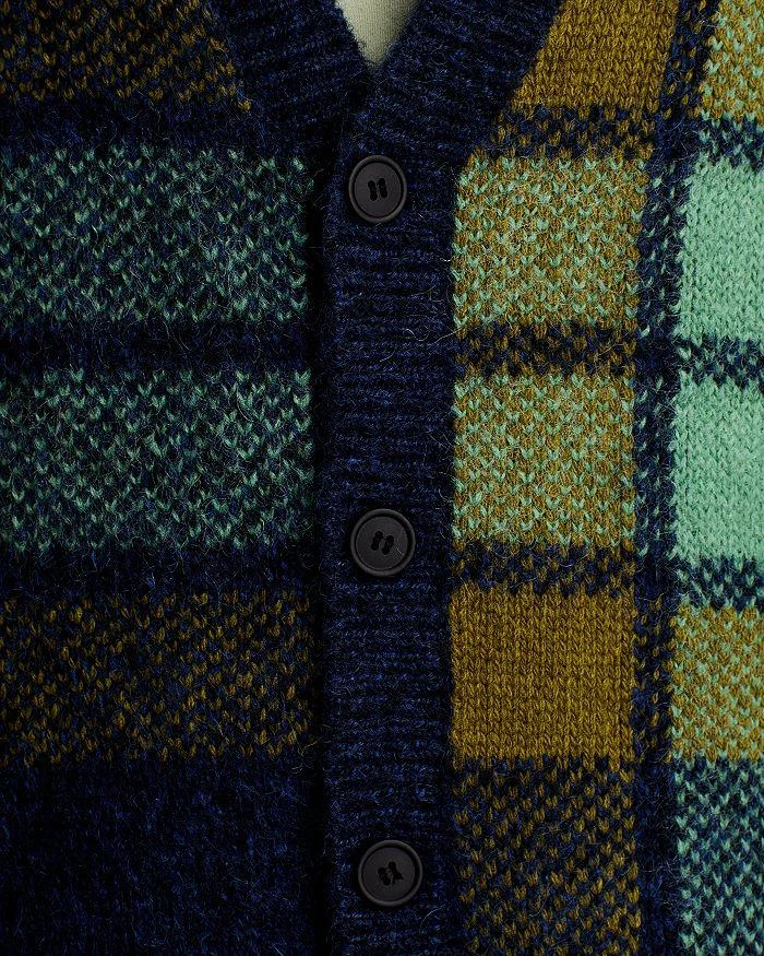 Maison Kitsune Check Intarsia Knit Cardigan 6