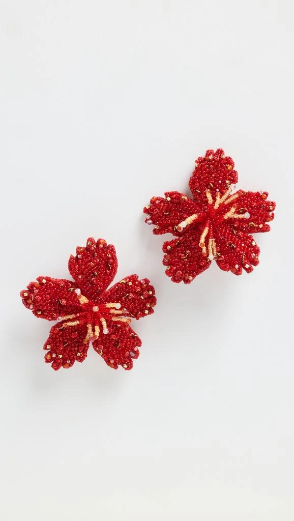 Deepa Gurnani Deepa Gurnani Hibiscus Earrings 1