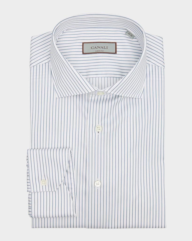 Canali Men's Cotton Narrow Stripe Dress Shirt