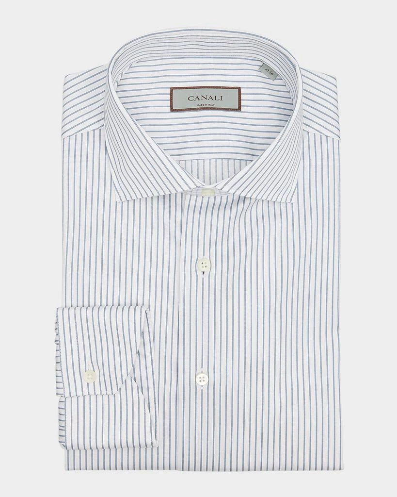 Canali Men's Cotton Narrow Stripe Dress Shirt 1