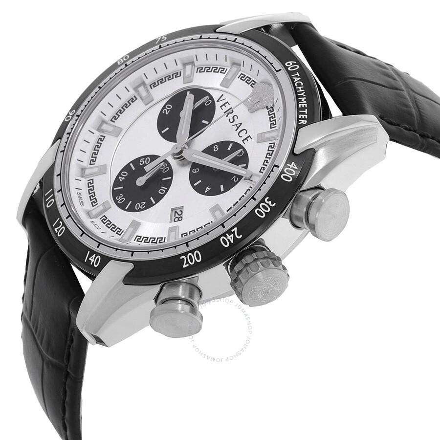 Versace V-Ray Chronograph Quartz Silver Dial Men's Watch VE2I00821