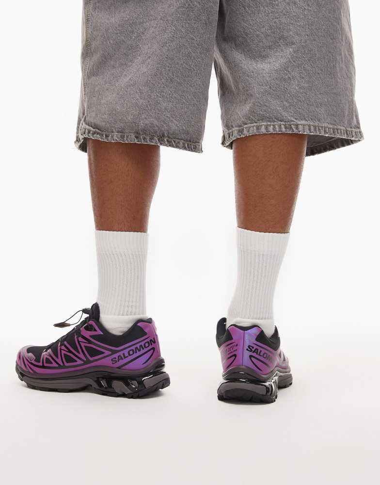 Salomon Salomon XT-6 trainers in black and iridescent purple