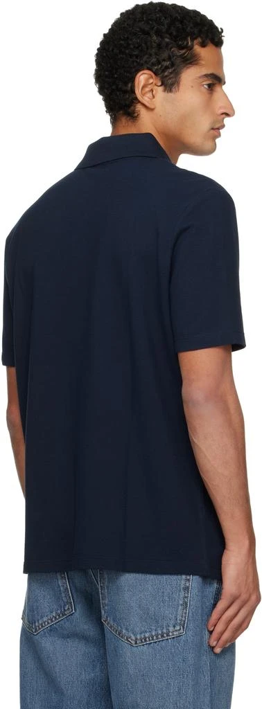 Balmain Navy Écusson Print Cotton Polo 3