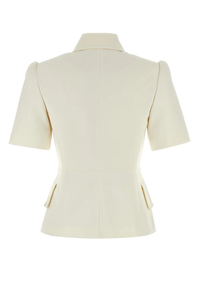 Max Mara Ivory stretch sablé Marlo blazer 1