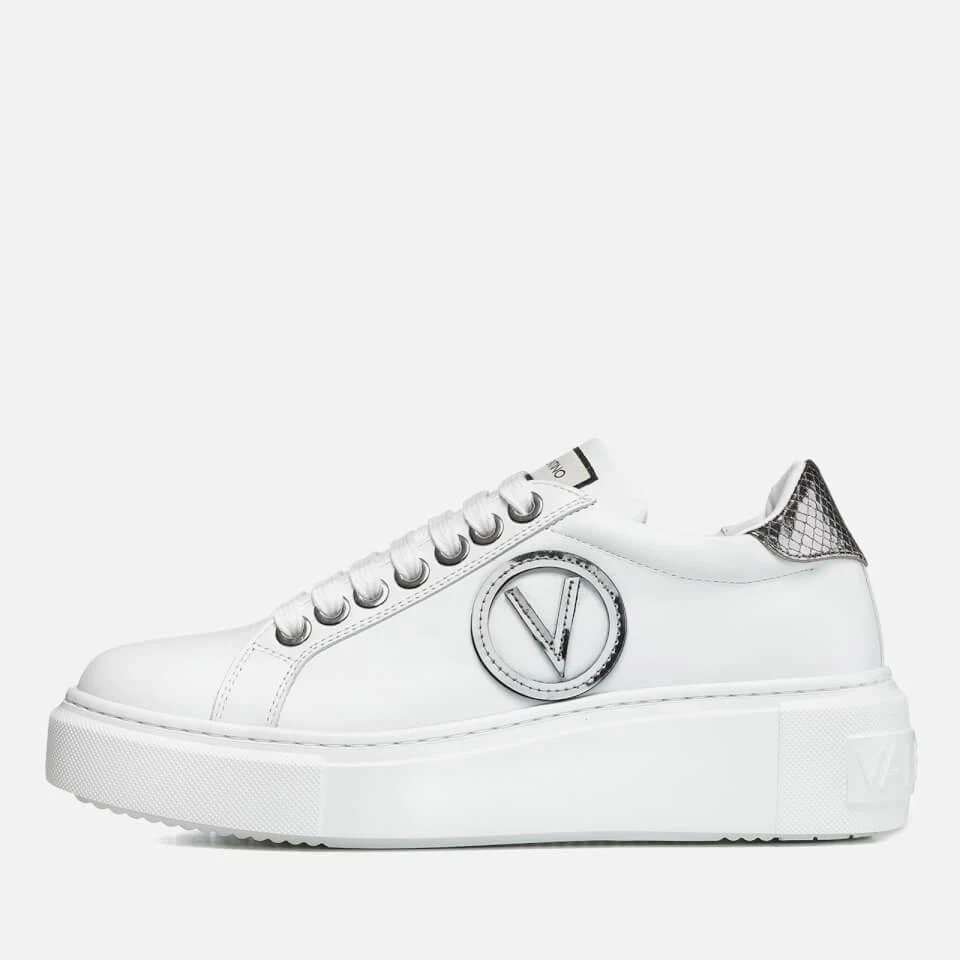 Valentino VALENTINO WOMEN'S BARAGA S LEATHER FLATFORM TRAINERS 4