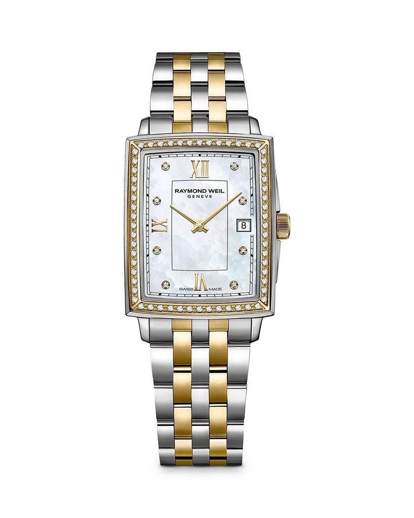 Raymond Weil Toccata Two-Tone Rectangular Diamond Watch, 23mm 1