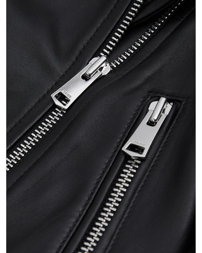 REISS Febe Belted Leather Moto Jacket 6