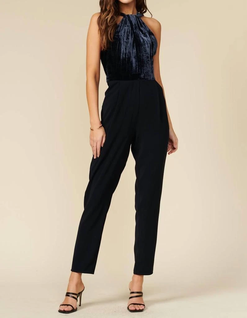 adelyn rae Priscilla Jumpsuit In Dark Navy 1