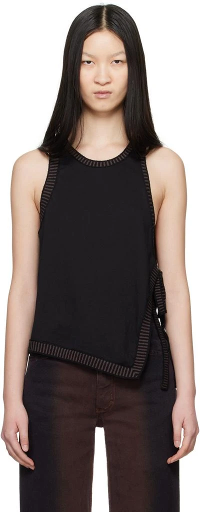 Eckhaus Latta Black Edge Tank Top 1