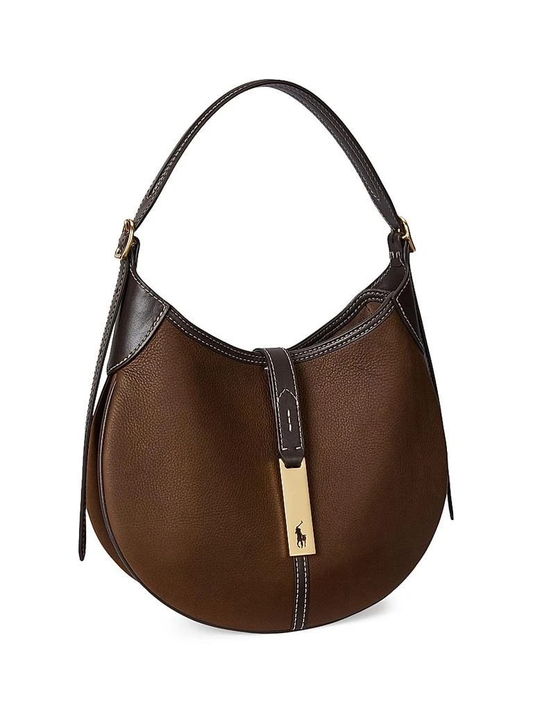 Ralph Lauren Large Polo ID Leather Shoulder Bag 3