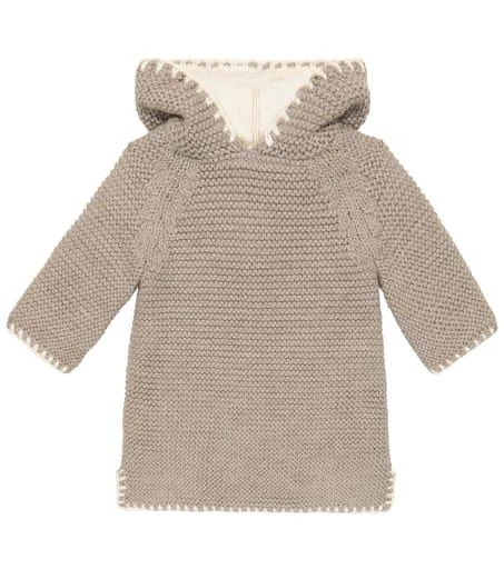 Bonpoint Baby Burnou alpaca wool hoodie 1
